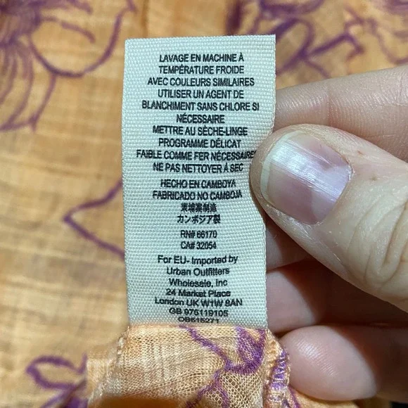 Free People One Dance Dolman Sleeve Top M Coral Floral Twist Front OB615271 - Picture 8 of 9